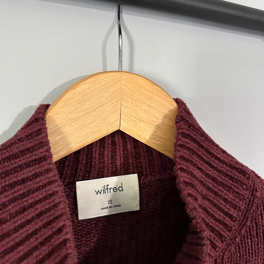 Wilfred Deep Red Ribbed Sweater - Picture 4 of 6